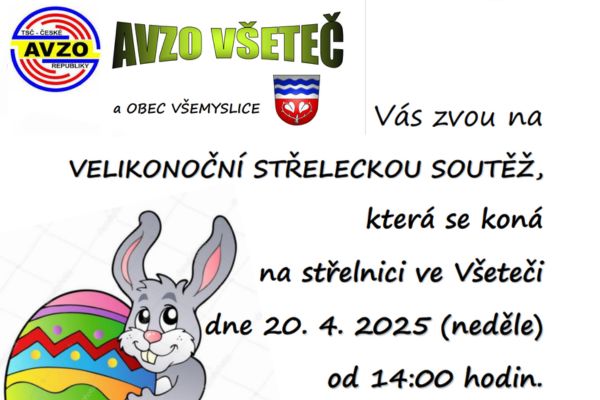 Velikonoční střelecká soutěž ve Všeteči 20. 4. 2025